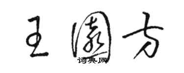 駱恆光王園方草書個性簽名怎么寫