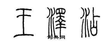 陳墨王澤添篆書個性簽名怎么寫