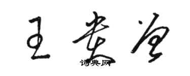 駱恆光王貴曾草書個性簽名怎么寫