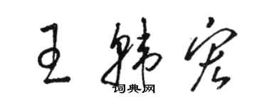駱恆光王韓宏草書個性簽名怎么寫