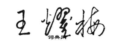 駱恆光王耀梅草書個性簽名怎么寫