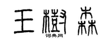 曾慶福王樹森篆書個性簽名怎么寫