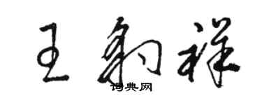 駱恆光王豹祥草書個性簽名怎么寫