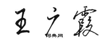 駱恆光王廣霞行書個性簽名怎么寫