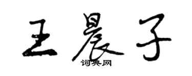 曾慶福王晨子行書個性簽名怎么寫