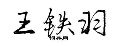 曾慶福王鐵羽行書個性簽名怎么寫