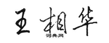 駱恆光王相華行書個性簽名怎么寫