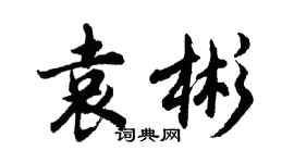 胡問遂袁彬行書個性簽名怎么寫