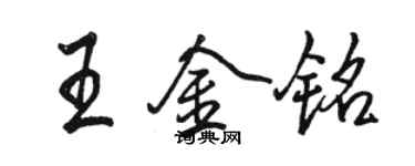 駱恆光王金銘行書個性簽名怎么寫