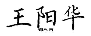 丁謙王陽華楷書個性簽名怎么寫