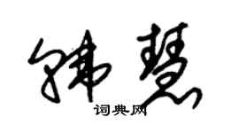 朱錫榮韓慧草書個性簽名怎么寫