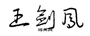 曾慶福王劍鳳草書個性簽名怎么寫