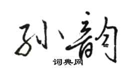 駱恆光孫韻行書個性簽名怎么寫