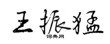 曾慶福王振猛行書個性簽名怎么寫