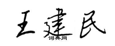 王正良王建民行書個性簽名怎么寫