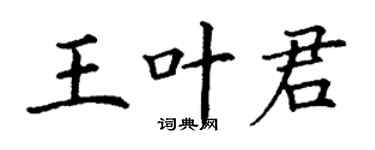 丁謙王葉君楷書個性簽名怎么寫