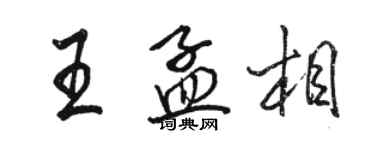 駱恆光王孟相行書個性簽名怎么寫