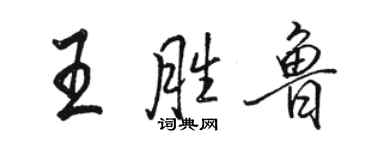 駱恆光王勝魯行書個性簽名怎么寫