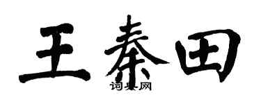 翁闓運王秦田楷書個性簽名怎么寫