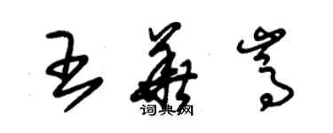 朱錫榮王華嵩草書個性簽名怎么寫