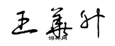 曾慶福王華升草書個性簽名怎么寫