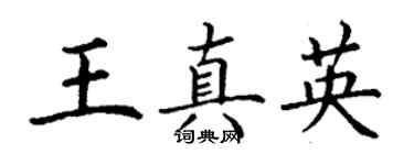 丁謙王真英楷書個性簽名怎么寫