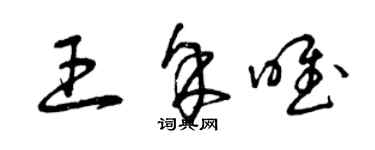 曾慶福王余唯草書個性簽名怎么寫