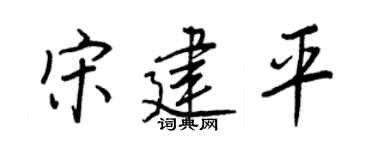 王正良宋建平行書個性簽名怎么寫