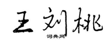 曾慶福王劉桃行書個性簽名怎么寫