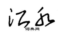 朱錫榮江水草書個性簽名怎么寫