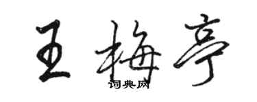 駱恆光王梅亭行書個性簽名怎么寫