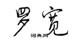 曾慶福羅寬行書個性簽名怎么寫