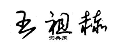 朱錫榮王祖赫草書個性簽名怎么寫