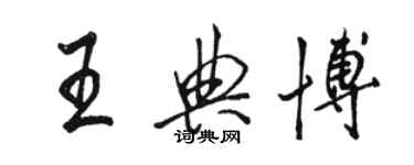 駱恆光王典博行書個性簽名怎么寫