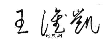 駱恆光王淮凱草書個性簽名怎么寫