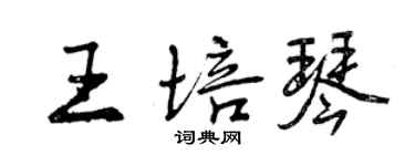 曾慶福王培琴行書個性簽名怎么寫