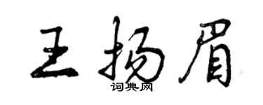 曾慶福王揚眉行書個性簽名怎么寫