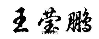 胡問遂王瑩鵬行書個性簽名怎么寫