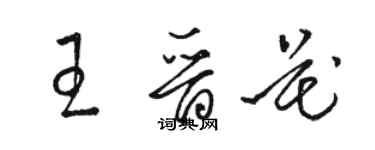 駱恆光王晉花草書個性簽名怎么寫