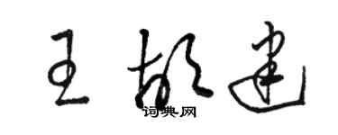 駱恆光王胡建草書個性簽名怎么寫