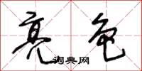 王冬齡亮色草書怎么寫