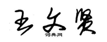 朱錫榮王文賢草書個性簽名怎么寫