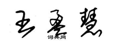 朱錫榮王盈慧草書個性簽名怎么寫