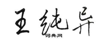 駱恆光王純異行書個性簽名怎么寫