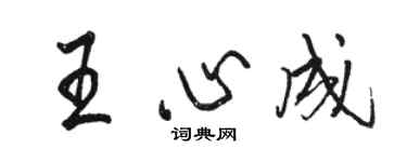 駱恆光王心成行書個性簽名怎么寫