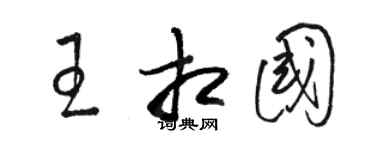 駱恆光王相國草書個性簽名怎么寫