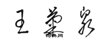 駱恆光王菊泉草書個性簽名怎么寫