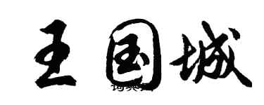 胡問遂王國城行書個性簽名怎么寫