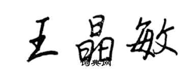 王正良王晶敏行書個性簽名怎么寫