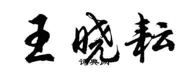 胡問遂王曉耘行書個性簽名怎么寫